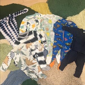 Assorted Bundle of  Newborn Onesies and Pajamas